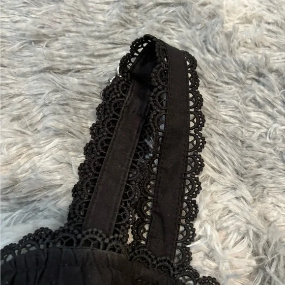 NWT Black Corset Tank Top with Bow Detail - Picture 3 of 6